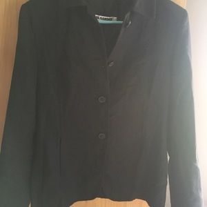 Black blazer made in Italy silk and cashmere